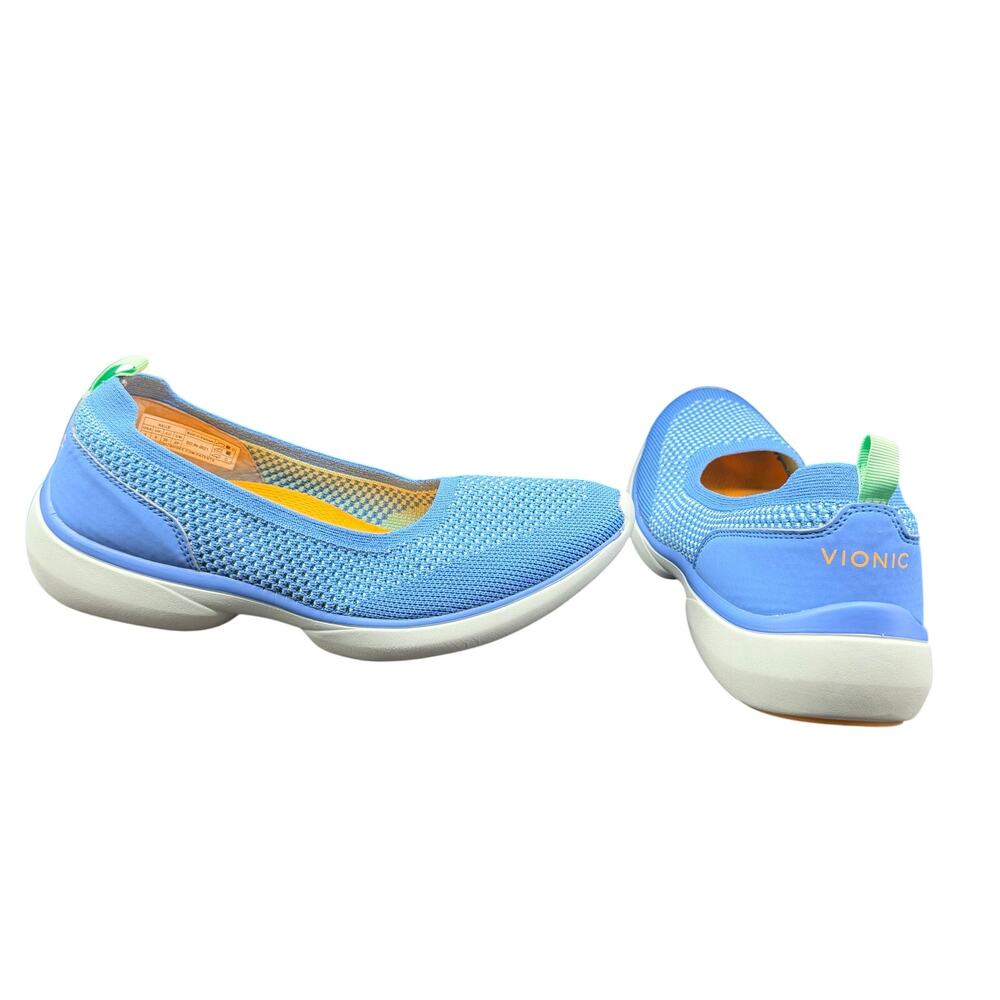 Vionic Kallie Blue Knit Slip On Sneakers Women’s 8 EU 39